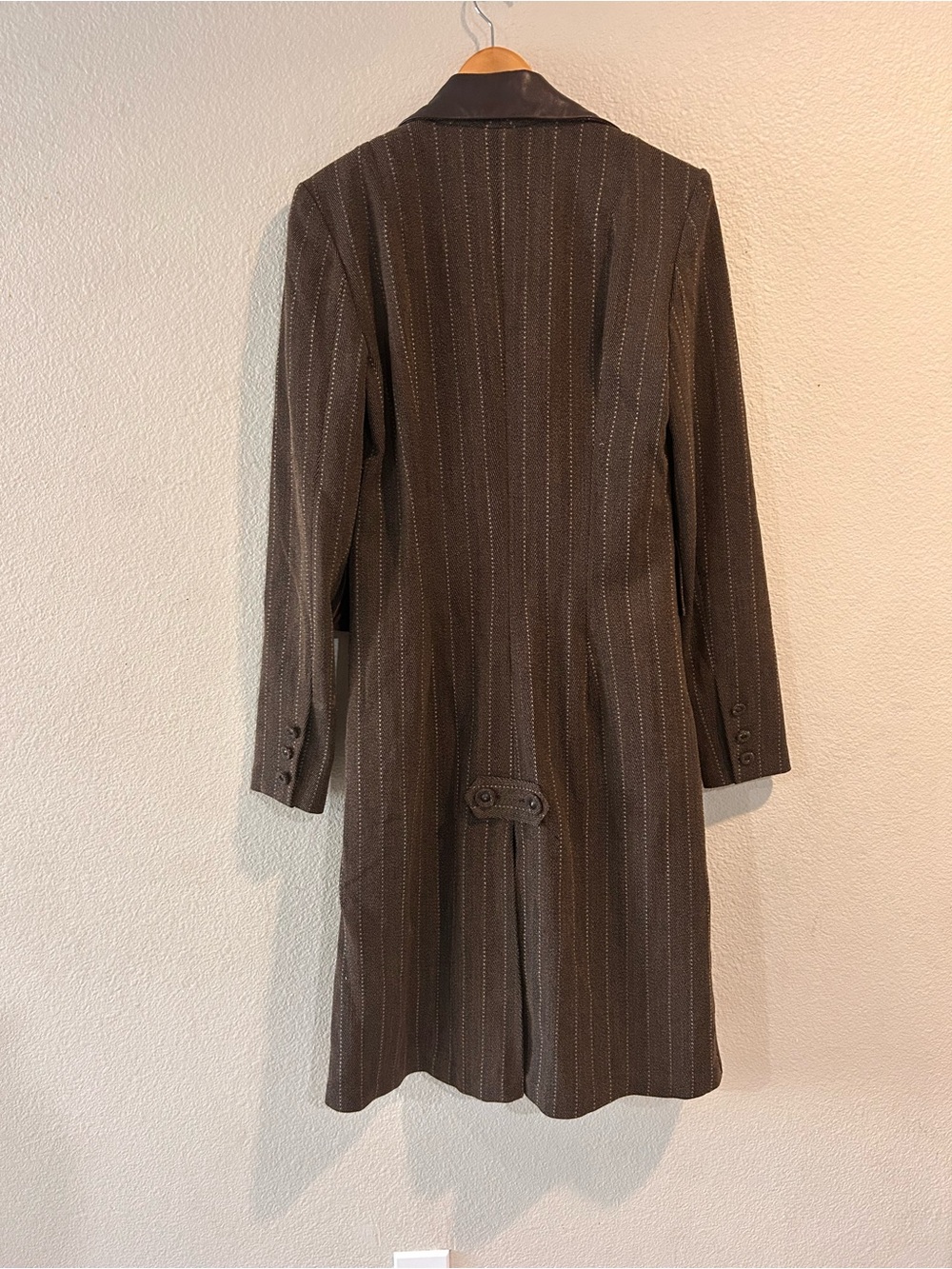 Vintage Louis Verdad Pinstripe Suit Trench Coat. View 2